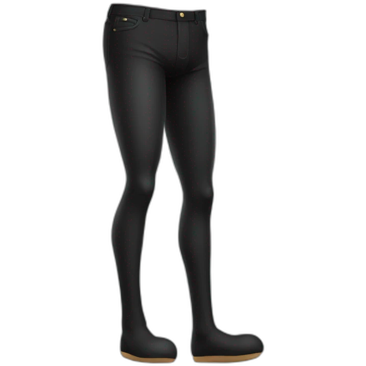 legs with moustache emoji