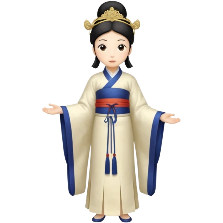 年轻女糕点师——单马尾，围裙，戴着白帽子，拿着奶油袋 emoji