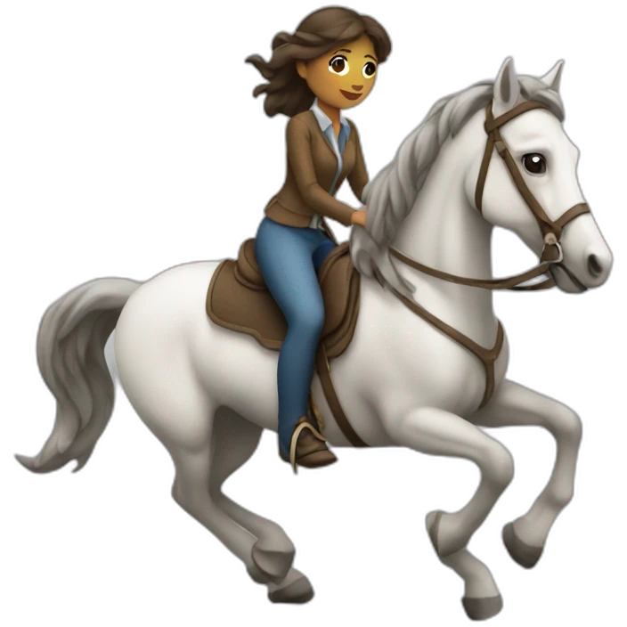 Femme sur un cheval emoji