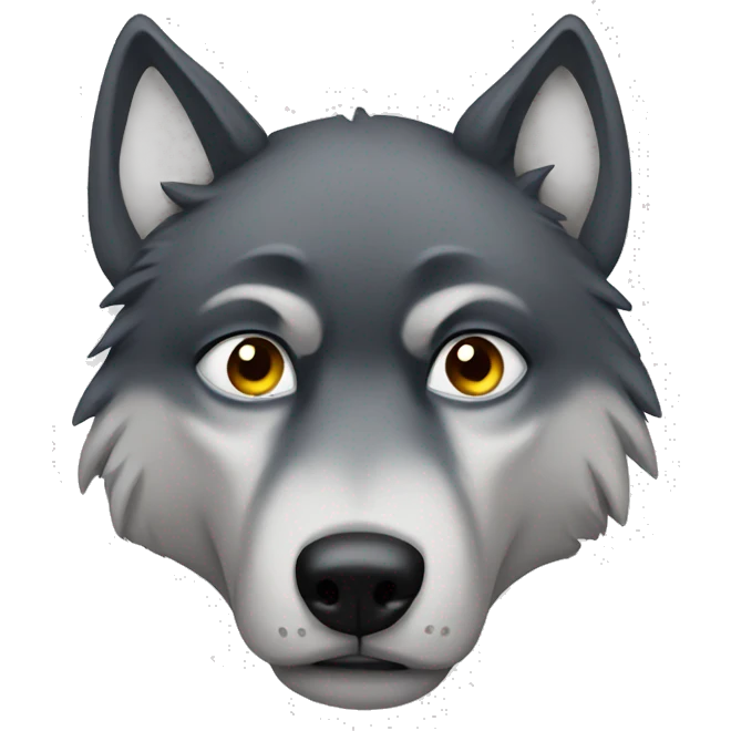 Sad wolf emoji