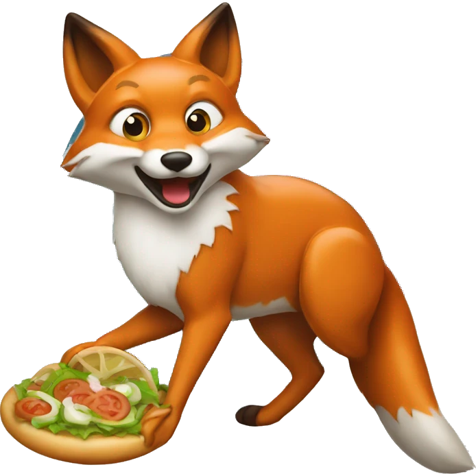 Fox eating pitogyro emoji
