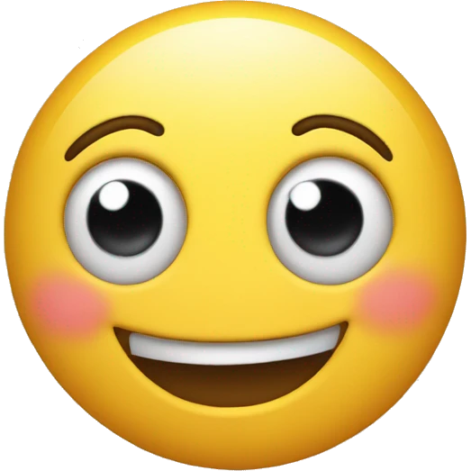 Make an emoji that has heart eyes and looks like it's very happy, excited, and happy to see something emoji