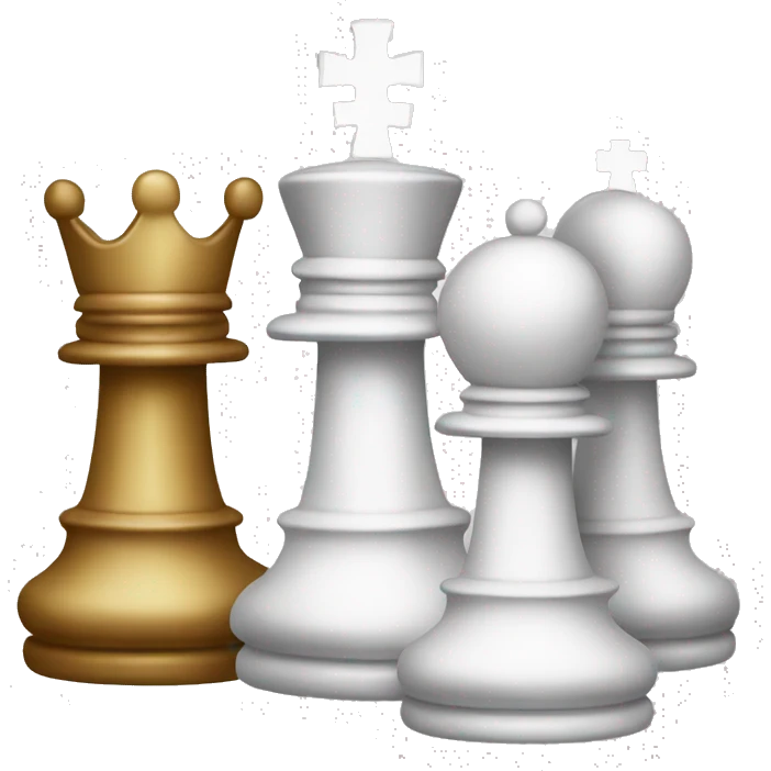 King and queen white chess emoji