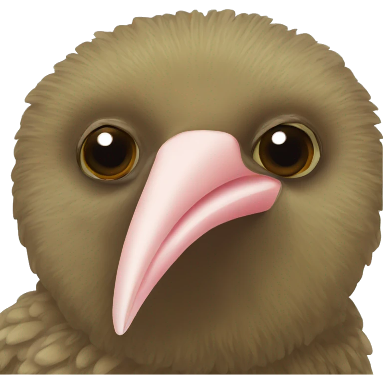 brown kiwi bird straight beak emoji