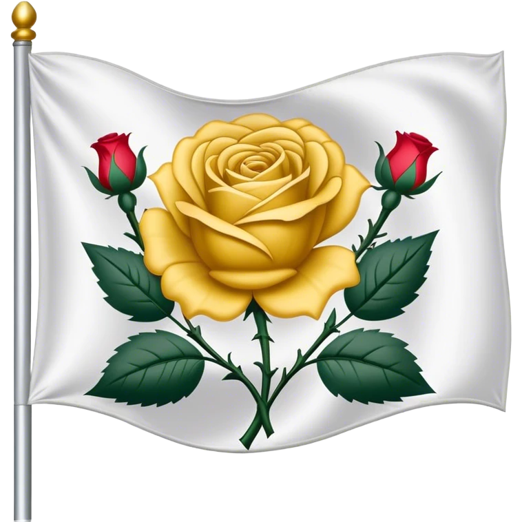 flag with heraldic rose emblem of york emoji