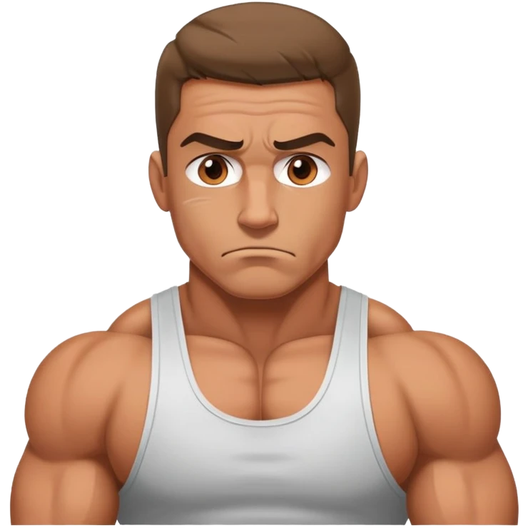 sad bodybuilder emoji