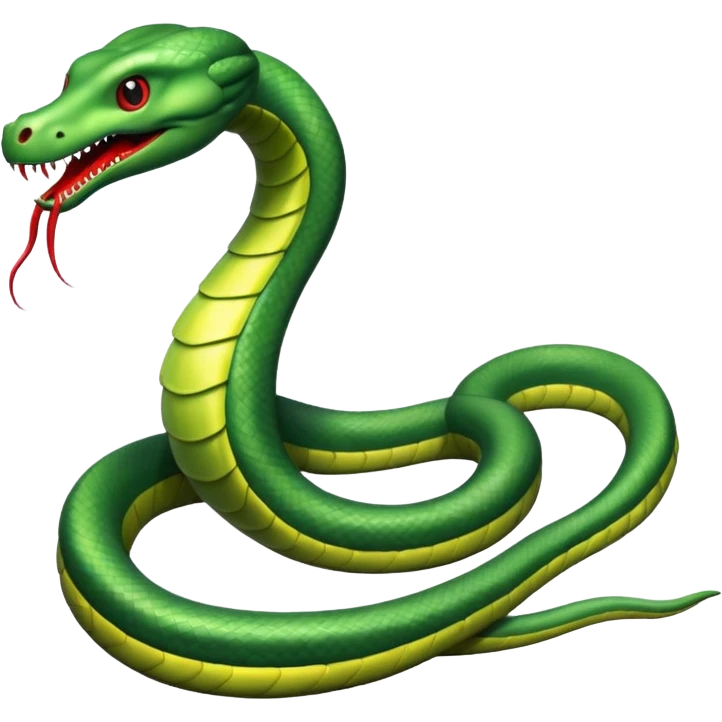 Sea Serpent – Long green snake-like monster rising from water emoji