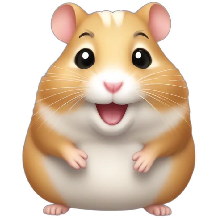 Hamster avec un sourire emoji