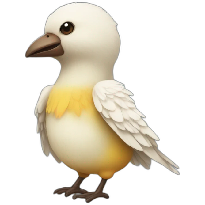 human baby in a bird costume emoji