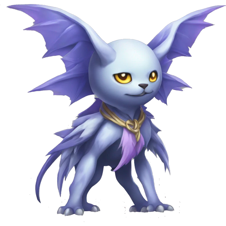 cute cool edgy sharp eldritch ethereal magical Digimon-Fakemon-animal full body emoji