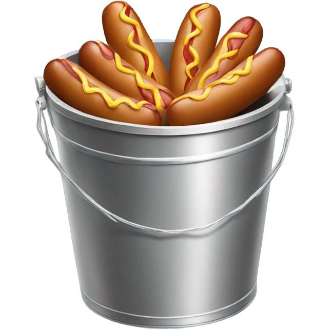 Bucket with hotdogs in it emoji