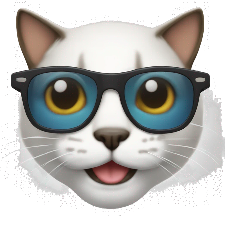 gato con lentes emoji