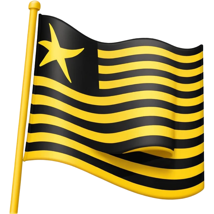 Create yellow line black line and yellow lined flag emoji