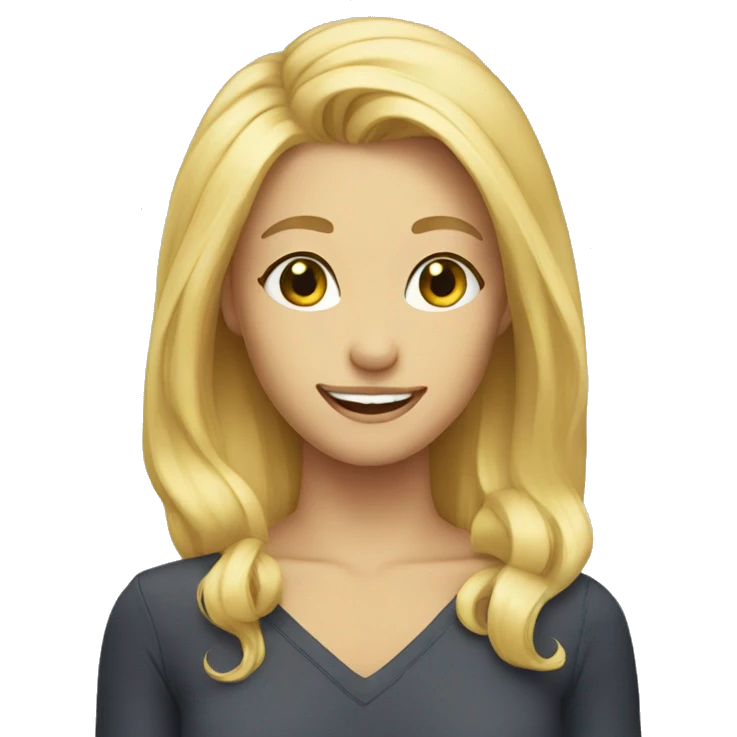 winky face with blonde hair emoji