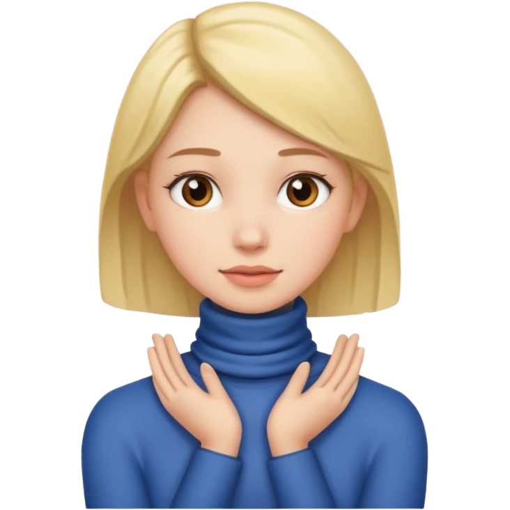girl with hands around neck emoji