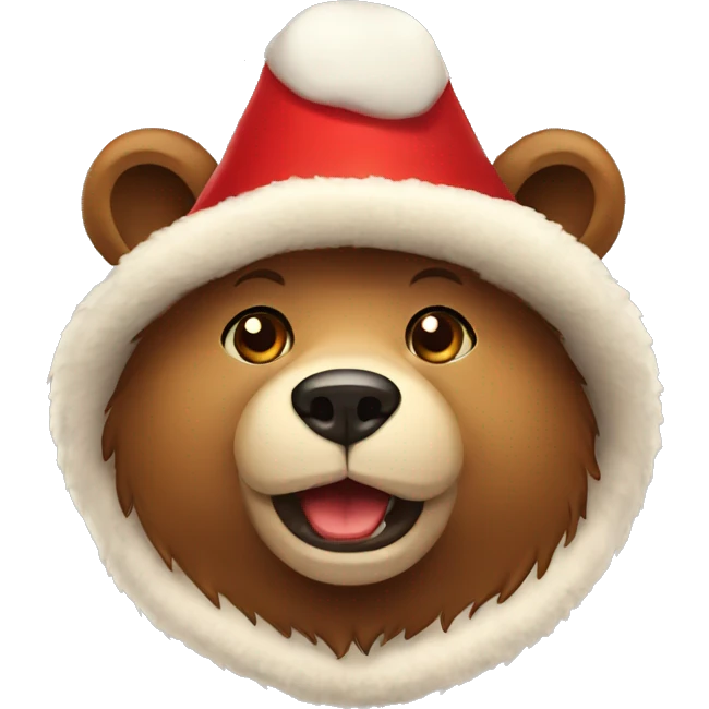 bear in a Russian hat with earflaps emoji