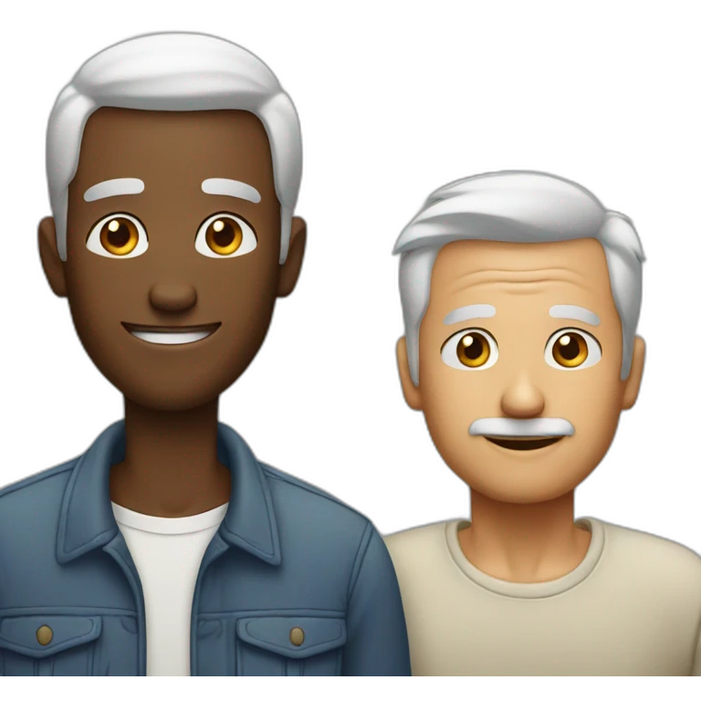 one young guy with old man emoji