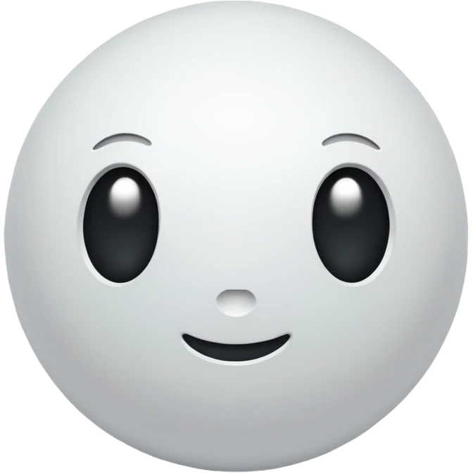 white color ball emoji