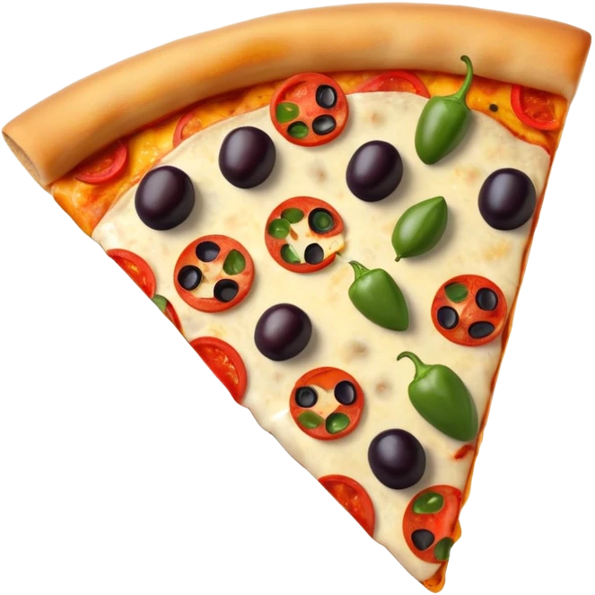 pizza Veggie slice (peppers/olives) emoji