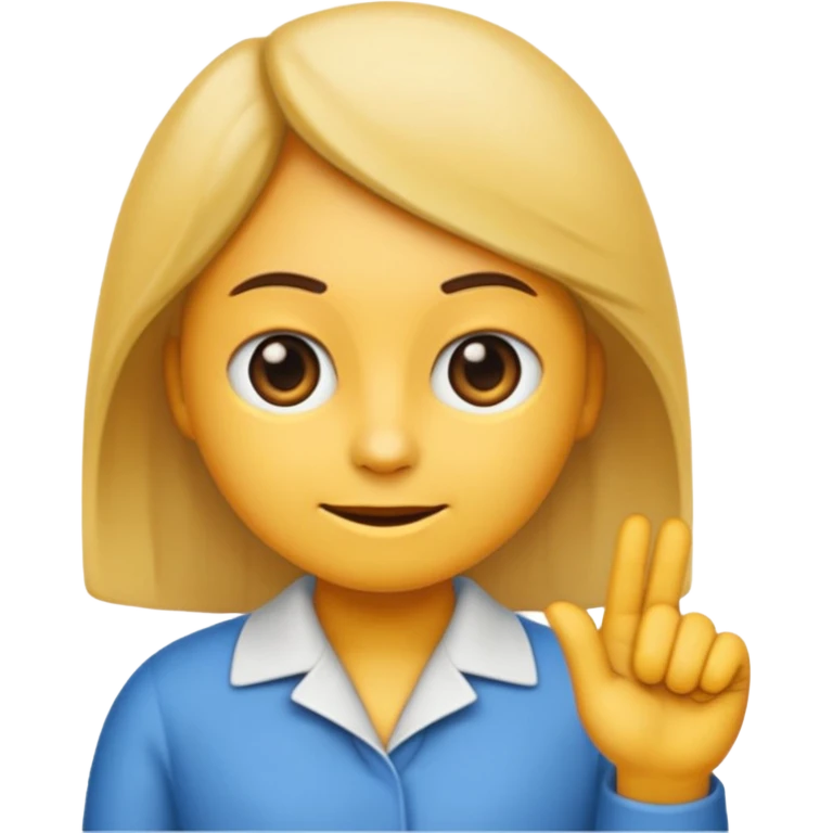 Emoji de Trevor con una letra V pequeña en su medio emoji