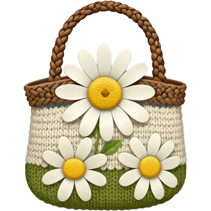 flower daisy Knitted Bag emoji
