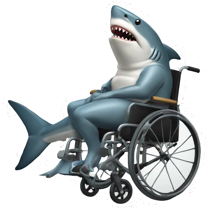 Shark in wheelchair  emoji