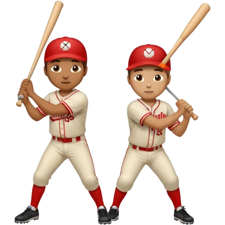 A guy hitting another guy with a bat emoji
