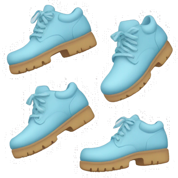 pastel blue shoes emoji