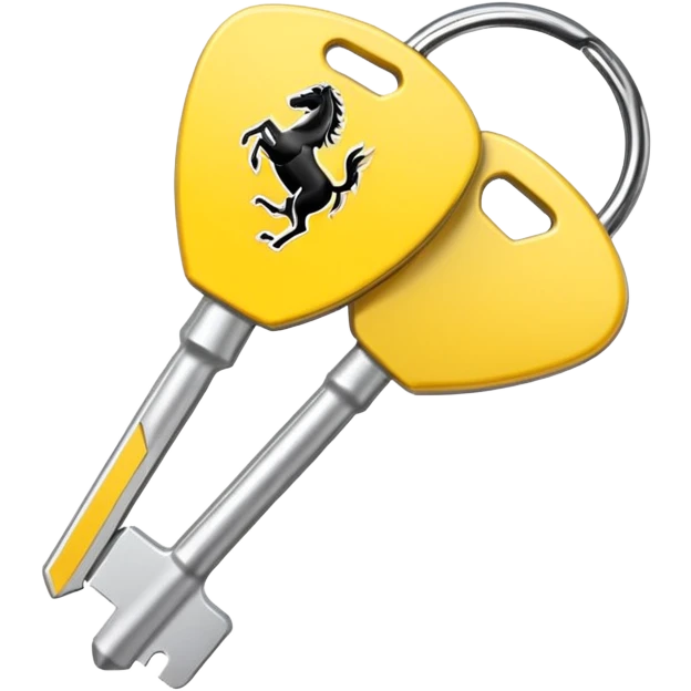 Ferrari key with a yellow background emoji