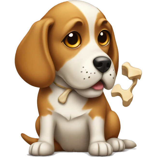 Dog with bone emoji