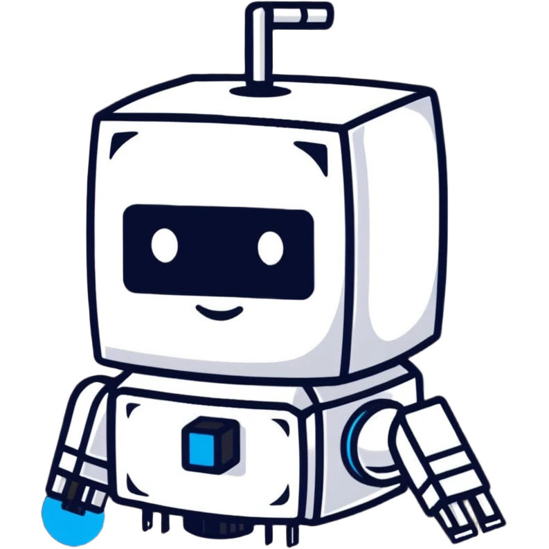 Cube-shaped reconnaissance robot with a rotating sensor on top emoji