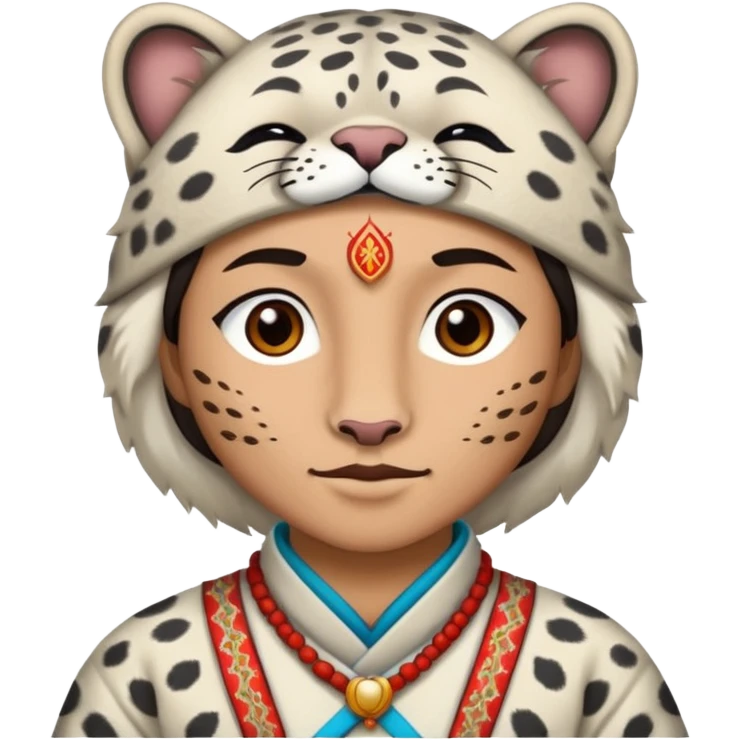 снежный барс - символ Кыргызстана.  я хочу получить картину как снежный барс выглядит как человек и и подобон кыргызу emoji