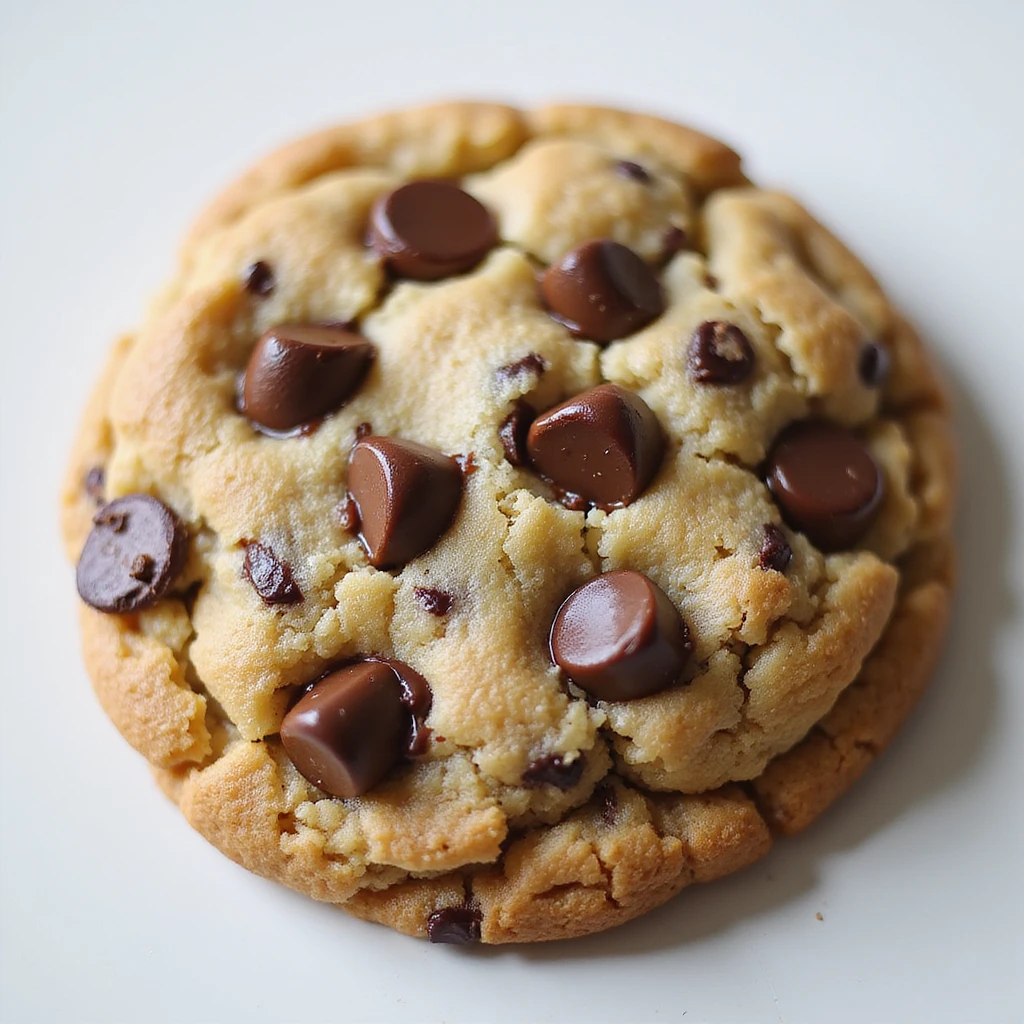 realistic chocolate chip cookie, photorealistic style emoji
