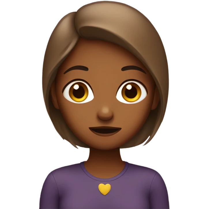 Nervous brown girl emoji
