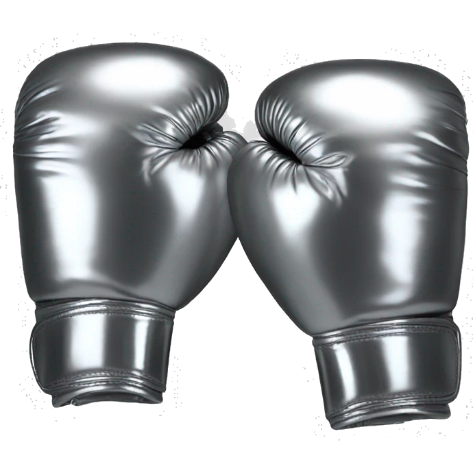 Chrome silver boxing gloves  emoji