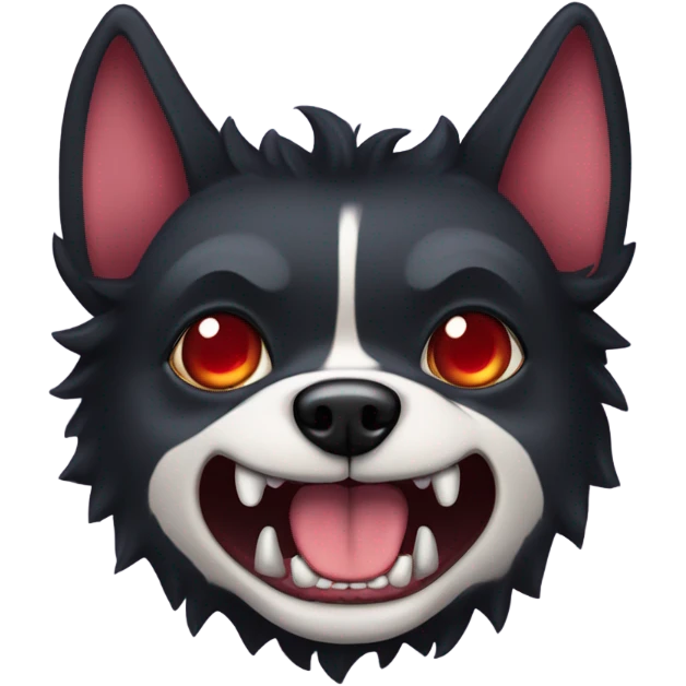 Vampire dog emoji