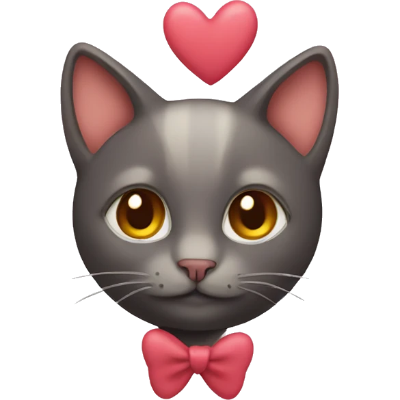 Cat with hearts emoji