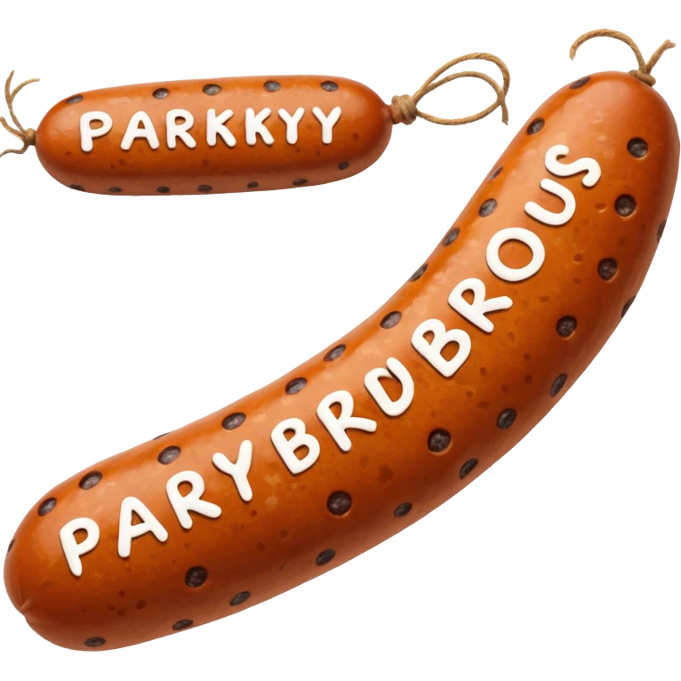 Saucisson avec écris en bas parky bridou emoji