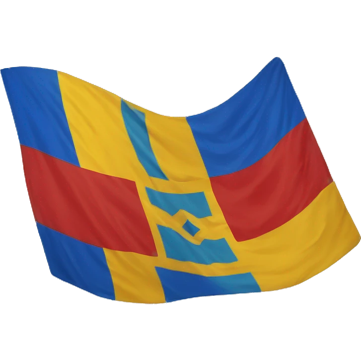 Drapeau kabyle bleu jaune et rouge emoji
