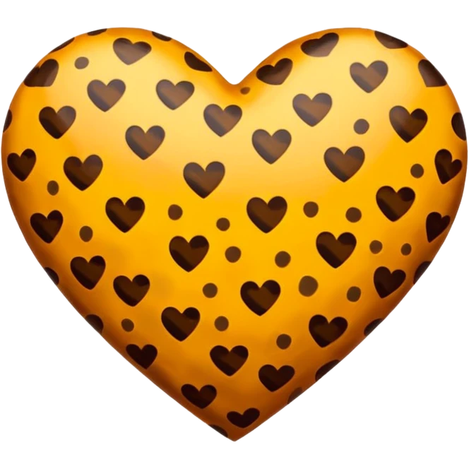 Cheetah print heart emoji