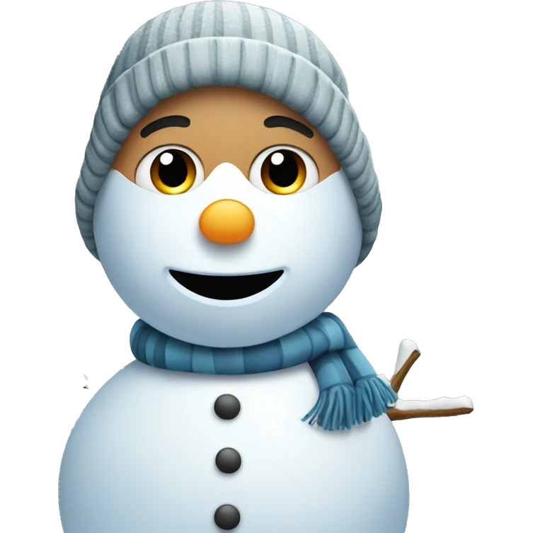 Kid building snowman  emoji