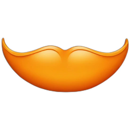 Orange moustache emoji