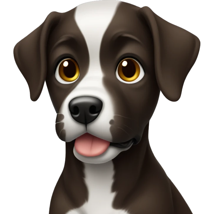 Cute Dansk-Svensk-Gardhund (dark brown-black with white) Emoji emoji