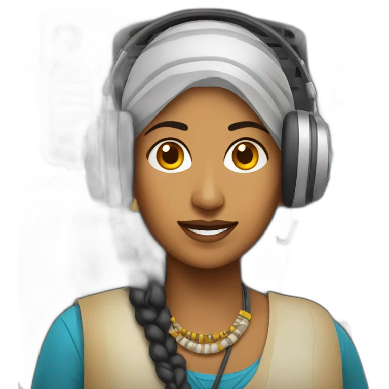 Radio indian woman emoji