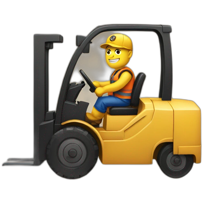 Warhammer driving a forklift emoji