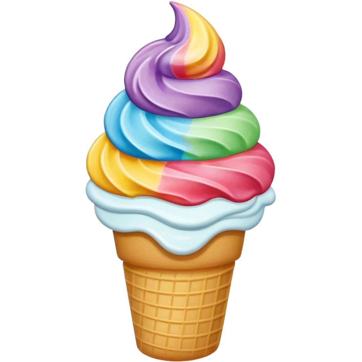 Ice Cream Rainbow Swirl Soft Serve emoji