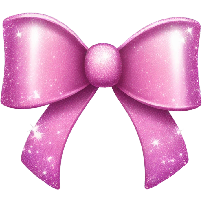 Sparkly pink bow emoji