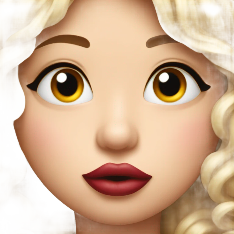 Kiss face with bow emoji