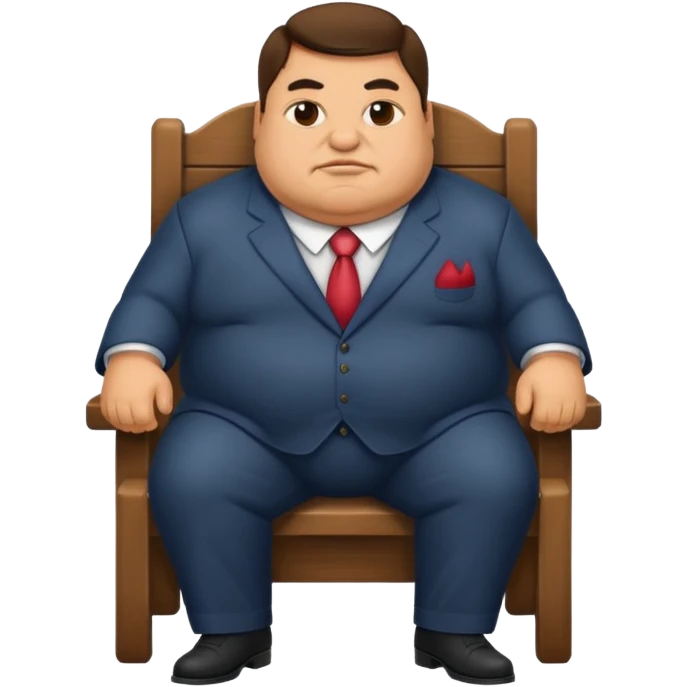 Mafia big fat boss sit on a chair emoji