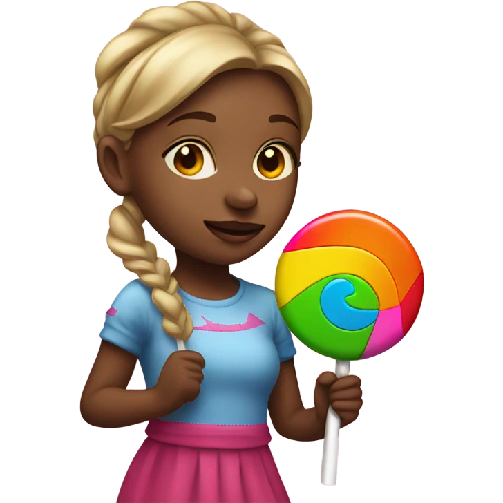 Girl sucking lollipop  emoji